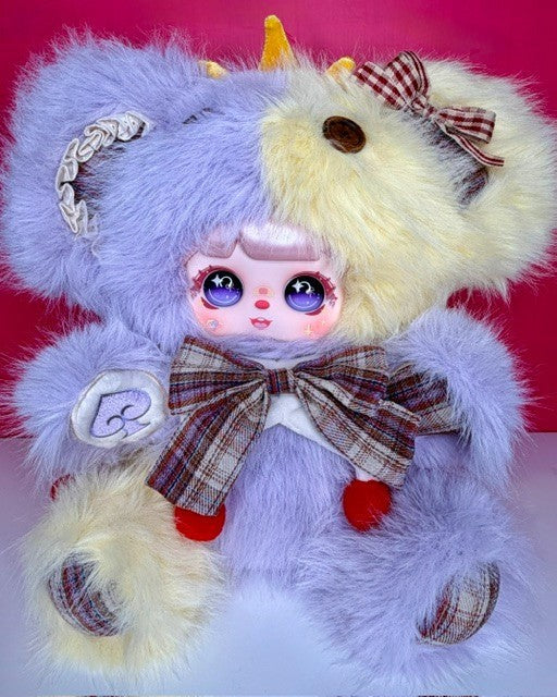 Mocici Rag Doll Adventure 800% Purple Yellow Bear Plush Figure New