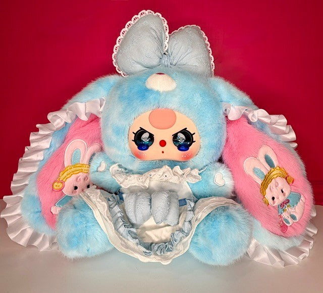 Baby Three BB3 Lily Rabbit Town V5 400% Pink Blue Bunny Crying Eyes Plush New