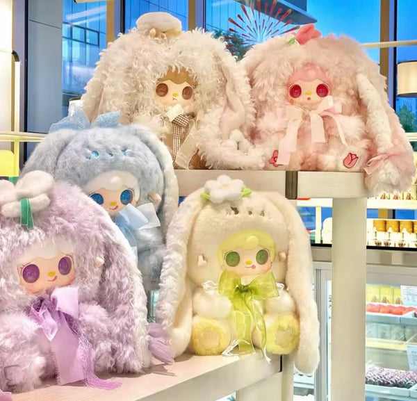 A collection of large colorful collectible plushies called Yookisf