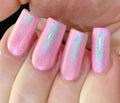 Princess Glow Baby Pink Glow Nail Polish - Green Blue Duochrome Shimmer