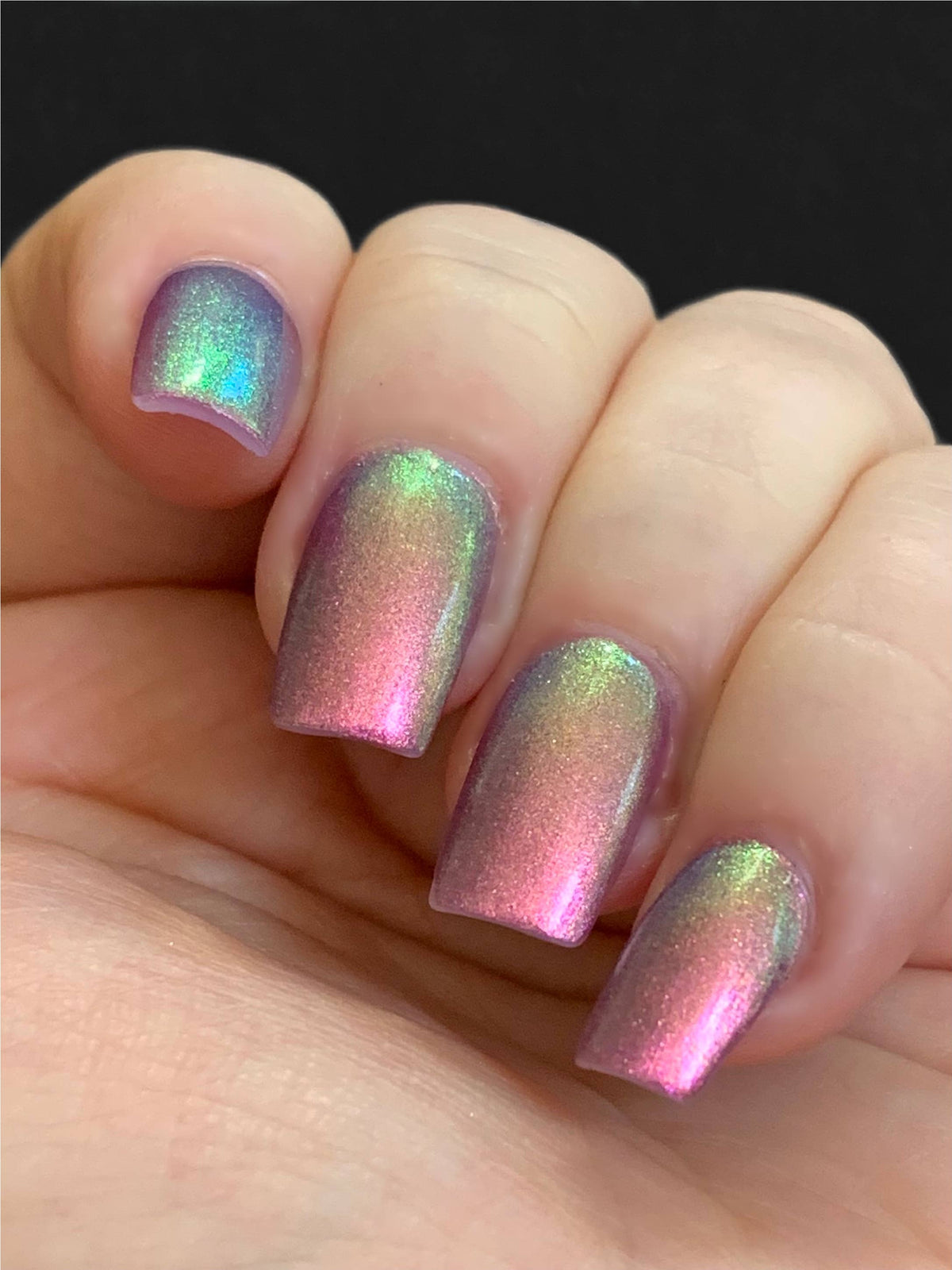 Prism Glow Multichrome Nail Polish - Aurora Rainbow Color-Shifting Shimmer