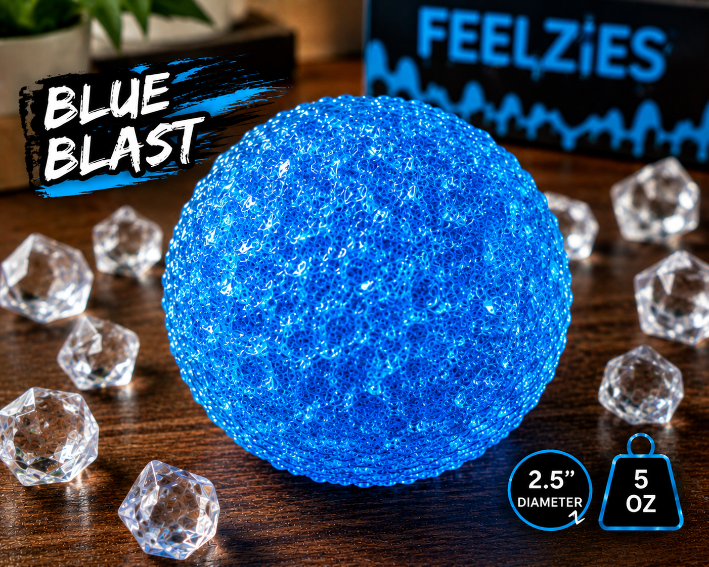 FEELZiES™ Icy Crunch Squishy™ | Crunchy Sensory Fidget Toy