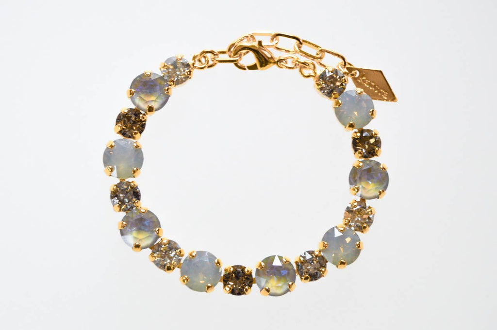 Moonstone Silver Swarovski Crystal Bracelet