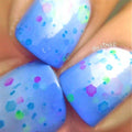 Periwinkle Twinkle Thermal Color Changing Nail Polish - Periwinkle to White Polka Dot