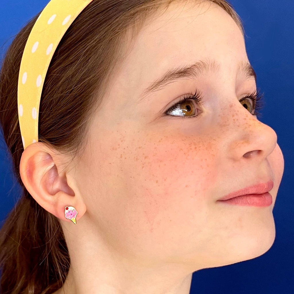 Ice Cream Dream Cutie Stud Earrings for Kids