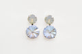 Moonstone Stacked Swarovski Crystal Earrings