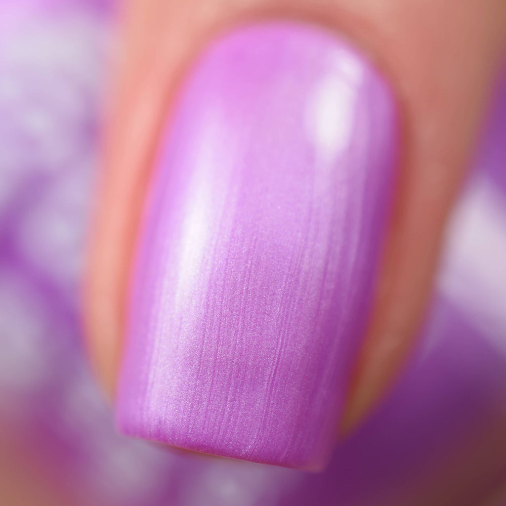 Fizzle Satin Purple Nail Polish - Bright Orchid Lacquer