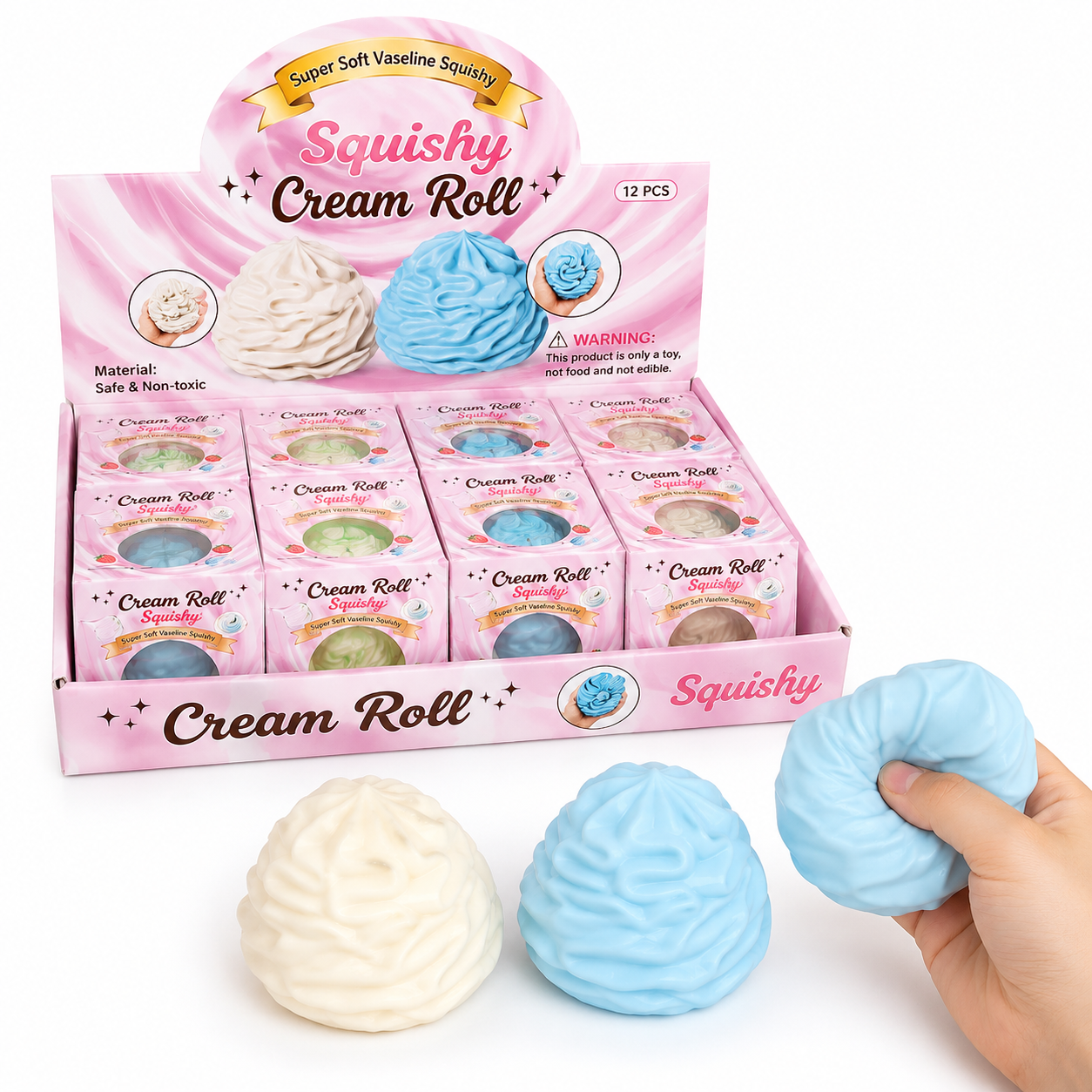 Cream Roll Vaseline Squishy | Ultra-Soft Slow-Rise Fidget Toy