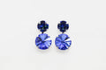 Summer Blues Stacked Swarovski Crystal Earrings