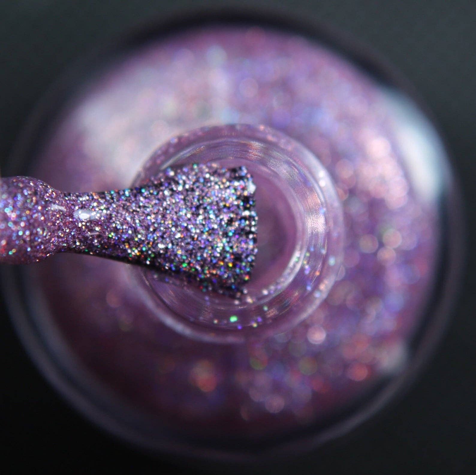 Show Off Rainbow Sparkle Nail Polish - Pink Holographic Glitter Topper