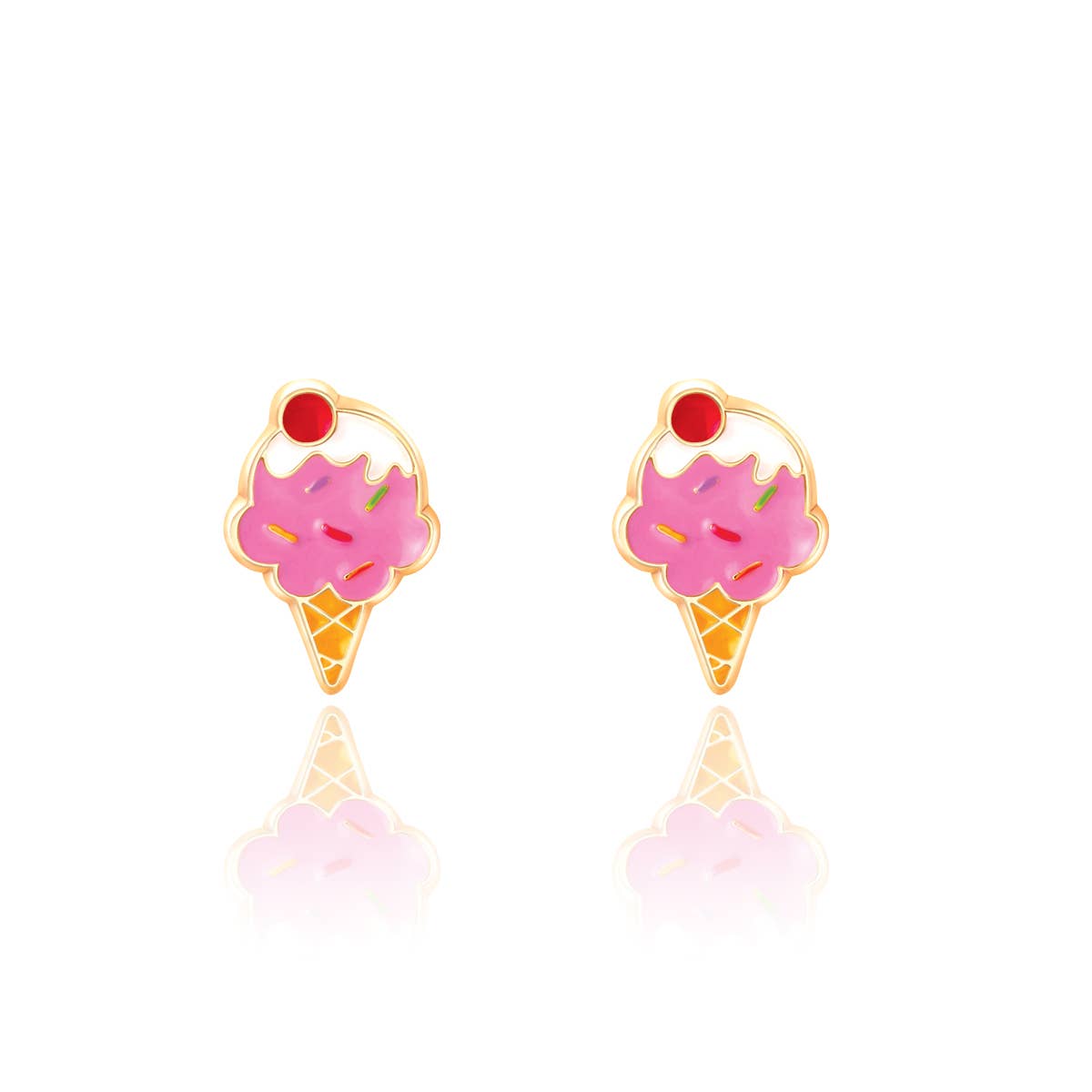 Ice Cream Dream Cutie Stud Earrings for Kids