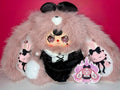 Baby Three BB3 Lily Rabbit Town V5 400% Pink & Black Bunny Plush New
