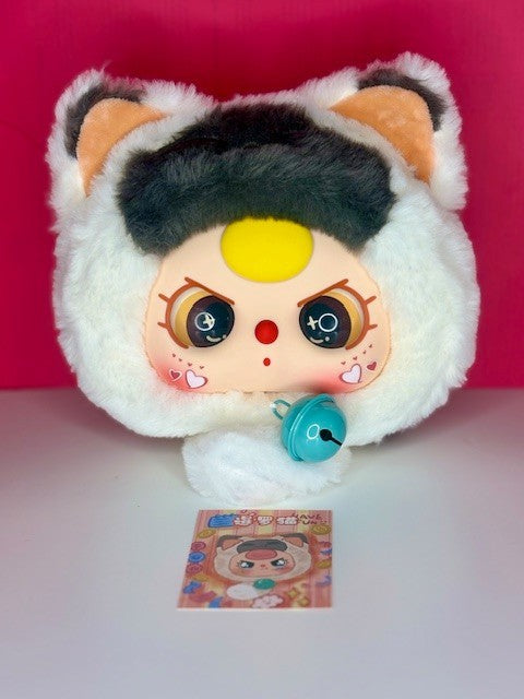 New Baby Three BB3 Fortune Cat AMERICAN SHORTHAIR Zipper Bag Confirmed Plush Toy