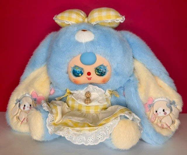Baby Three BB3 Lily Rabbit Town V5 400% Yellow & Blue Bunny Plush New
