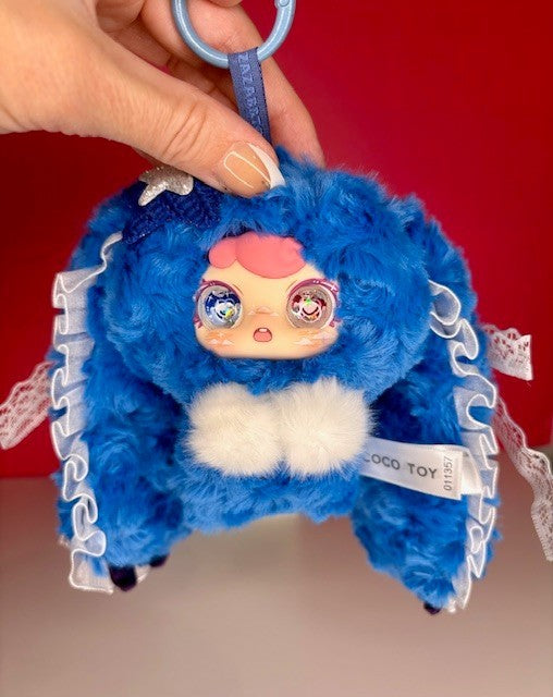 Zaza Soft Little Cloud Plush Bag Charm ~ Choice of 8 ~ Liquid Glitter Eyes NEW