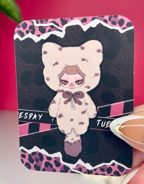 Piku The Week Plush Pendant Blind Box — Choice of 6 Days Y2K Leopard Charm