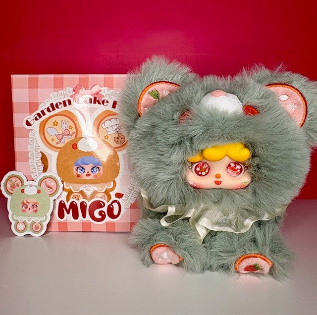 Migo Garden Cake House Strawberry Matcha Collectible Plush Doll Figure Blind Box