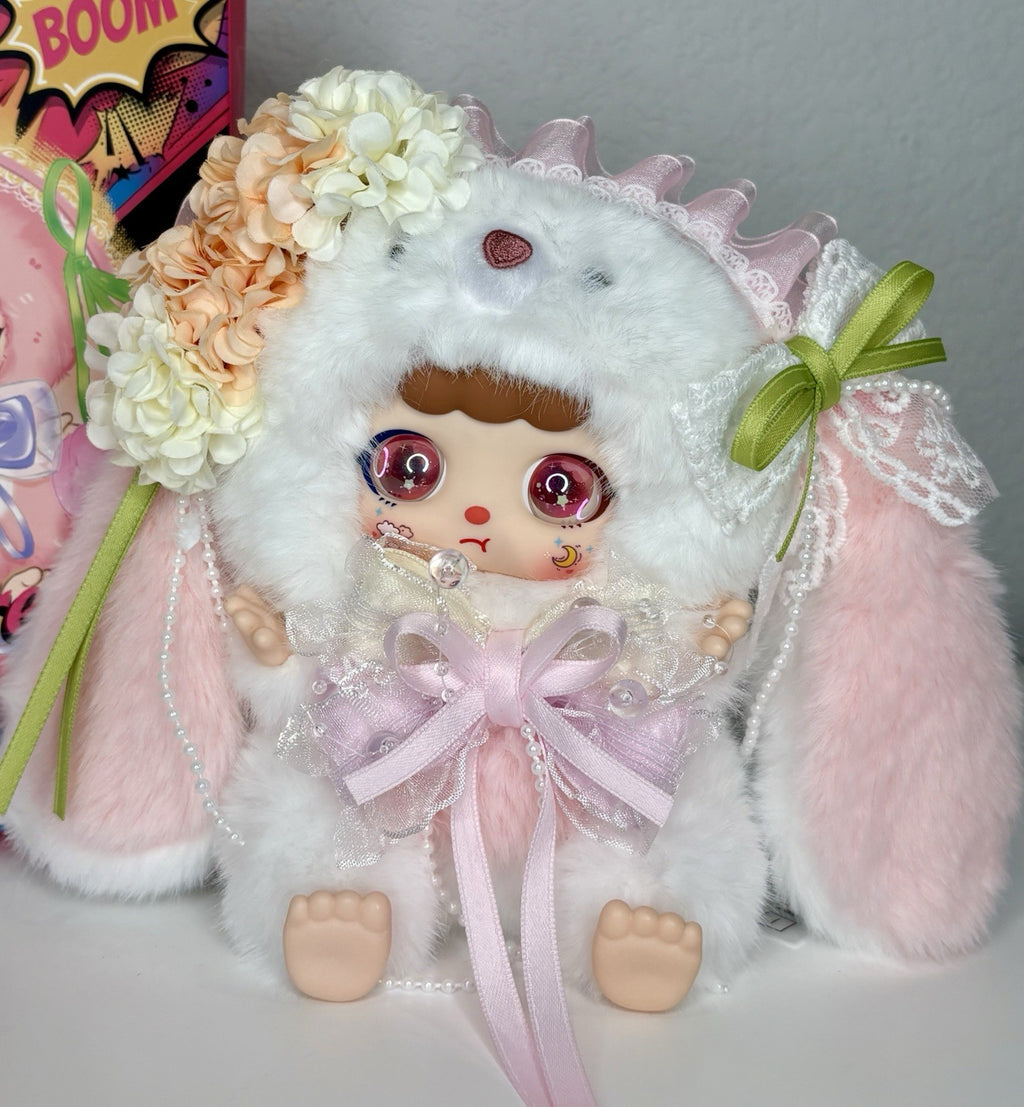 NEW Kebidou Tiny Nai Fu Creamy Bunny Designer Pendants- Cotton Sleepy Midnight