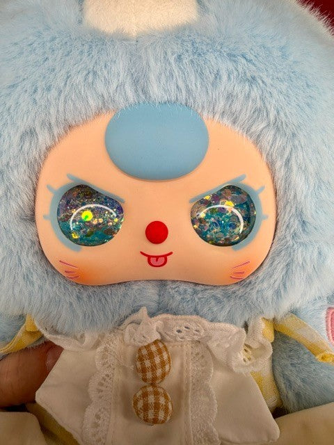 Baby Three BB3 Lily Rabbit Town V5 400% Yellow & Blue Bunny Plush New
