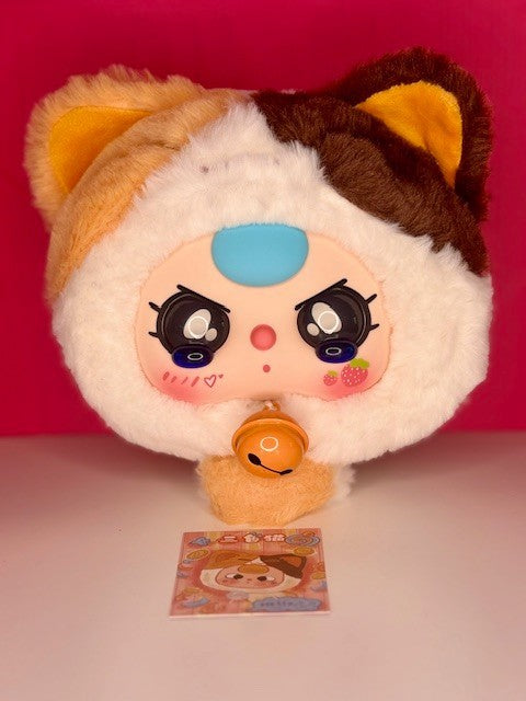 New Baby Three BB3 Fortune Cat AMERICAN SHORTHAIR Zipper Bag Confirmed Plush Toy