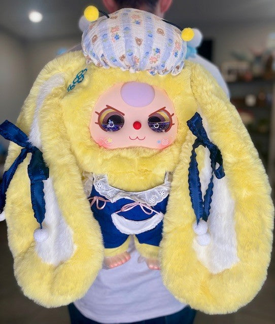 Baby Three Your Backpack 800% Bumbee Yellow Rabbit Plush Wearable