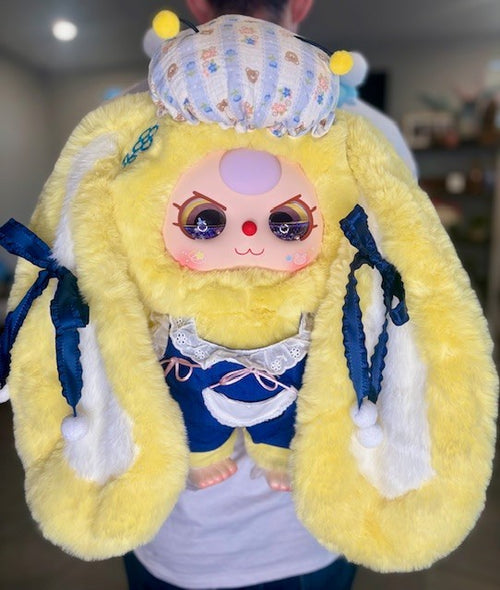 Baby Three Your Backpack 800% Bumbee Yellow Rabbit Plush Wearable