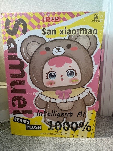 San Xiao Mao Samuel AI 1000% Little Milk Cat Interactive Plush WiFi LED Eyes NEW