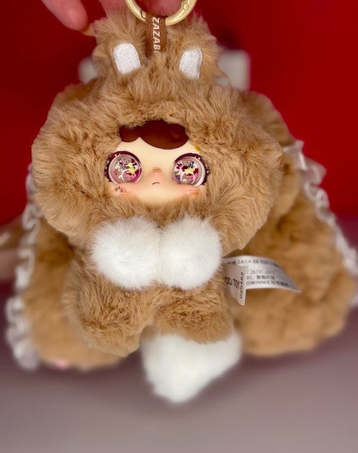 Zaza Soft Little Cloud Plush Bag Charm ~ Choice of 8 ~ Liquid Glitter Eyes NEW