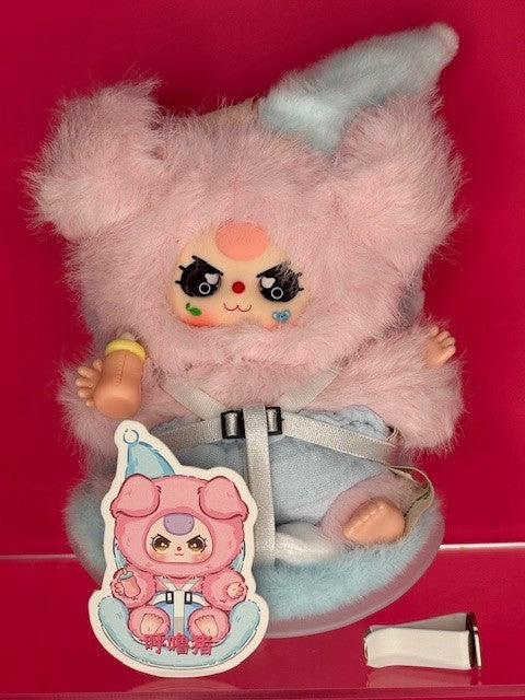 BabyThree BB3 Vehicle-Mounted Baby Carseat Plush — Pig or Pink Bear, Scented