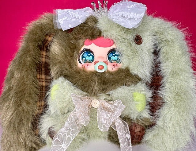 Zaza BB 800% Bexin Workshop Green Rabbit Surprise Mini Magnetic Paci Plush Doll