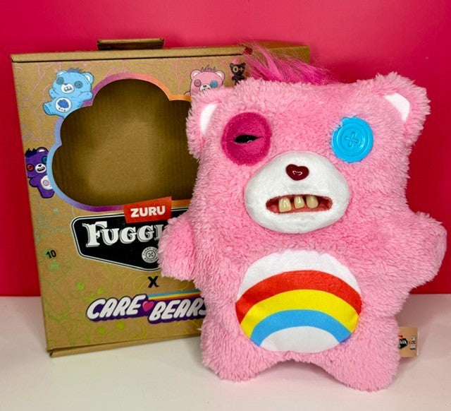 Zuru Fuggler Care Bears Cheer Bear Pink Funny Ugly Plush Monster 9-Inch New