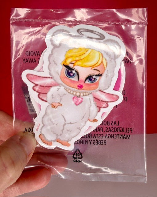 Bratziez Sweetheartz Angel Cloe White Bear Plush Collectible Keychain New