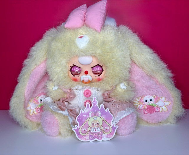 Baby Three BB3 Lily Rabbit Town V5 400% Pink & Yellow Bunny Plush New