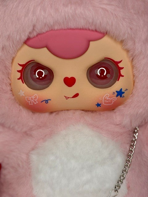 Sweet Cloud Hug V1 600% Pink Bunny Collectible Plush Heart Chain Purse New
