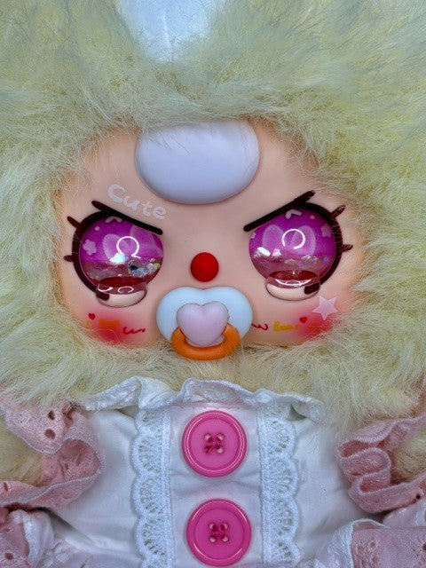 Baby Three BB3 Lily Rabbit Town V5 400% Pink & Yellow Bunny Plush New