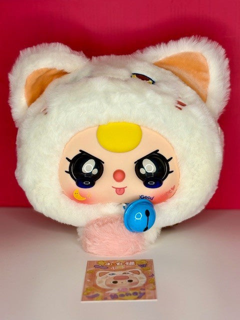 New Baby Three BB3 Fortune Cat AMERICAN SHORTHAIR Zipper Bag Confirmed Plush Toy