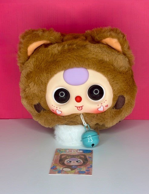 New Baby Three BB3 Fortune Cat AMERICAN SHORTHAIR Zipper Bag Confirmed Plush Toy