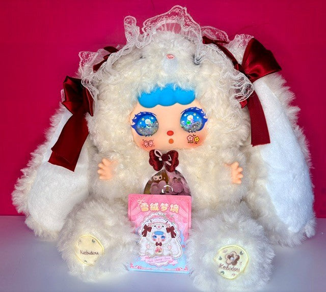Kebidou 600% Nai Fu Bunny Sauce V2 Snow Velvet Dreamland Light Up Belly Plush
