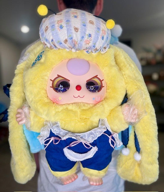 Baby Three Your Backpack 800% Bumbee Yellow Rabbit Plush Wearable