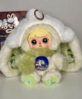 Mocici Sugar Heart Rabbit Warm Whisper Plush - Green Bunny w Glitter Belly