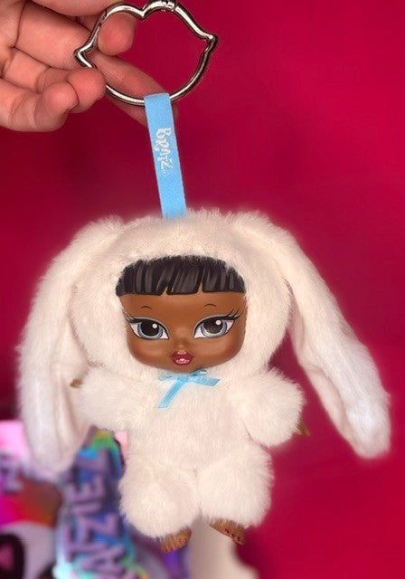 Bratziez Iconz Seriez Sasha White Bunny Plush Keychain New