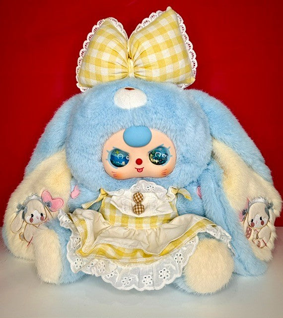Baby Three BB3 Lily Rabbit Town V5 400% Yellow & Blue Bunny Plush New
