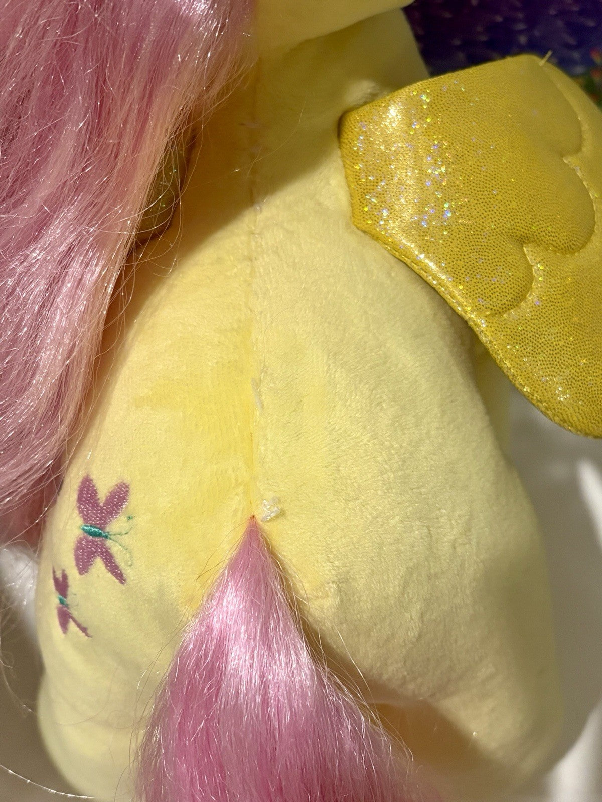 Build A Bear My Little Pony Fluttershy  16” Plush 2013 Glitter Wings BAB