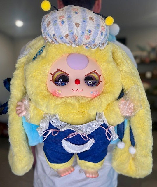Baby Three Your Backpack 800% Bumbee Yellow Rabbit Plush Wearable