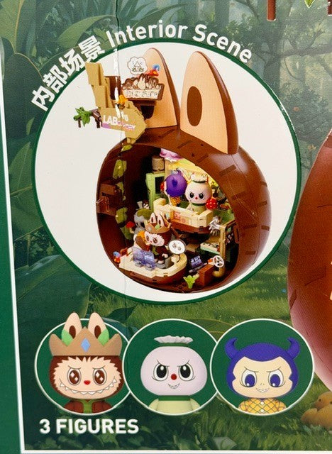 Pop Mart Pop Blocks Labubu Forest Secret Base Playful Home Building Set New