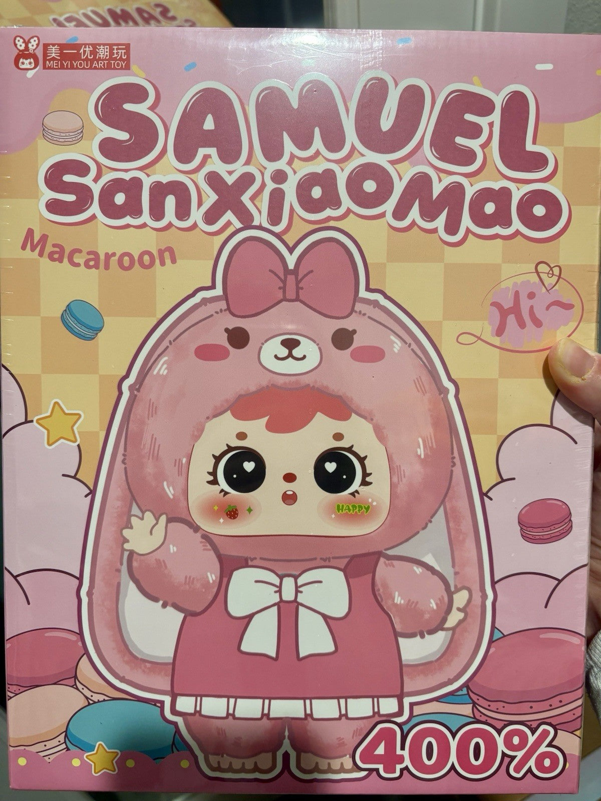 Authentic Sealed Samuel 400% Macaroon Plush Blind Box
