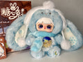 Mocici Sugar Heart Rabbit Warm Whisper Plush - Blue Bunny w Glitter Belly
