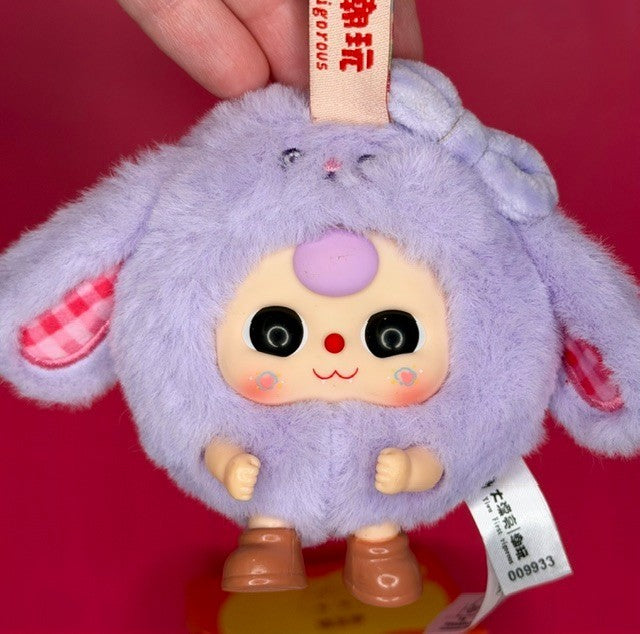 Baby Three BB3 Round Beast Plush Keychain Blind Box New - Choose Character