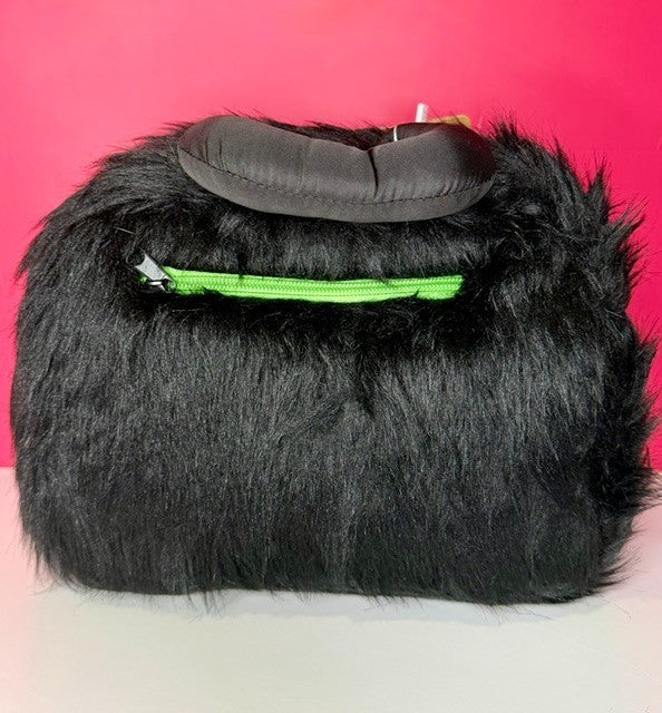 Fuggler Cute Tooth Monster Square Crossbody Bag Plush Ita Window Black New