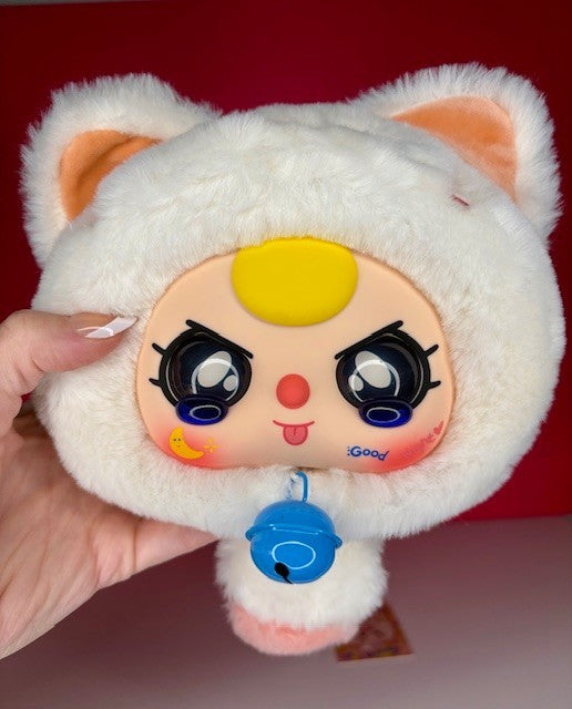 New Baby Three BB3 Fortune Cat AMERICAN SHORTHAIR Zipper Bag Confirmed Plush Toy